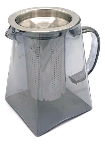 Tetera Piramidal De Vidrio Mediana Con Infusor Acero Inox