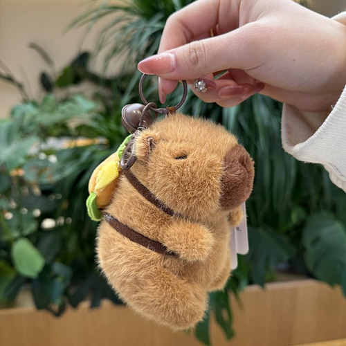 Bolsa Suave Peluche Capybara Llavero Llavero,