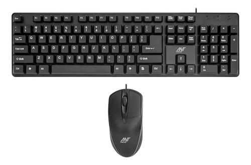 Teclado Mouse Cable Ant Value Microsoft Color Negro