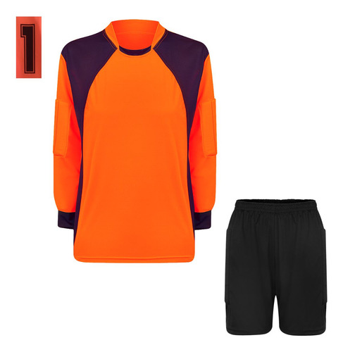 Kit Camisa E Bermuda  Para Goleiro  Com Proteção Acolchoada