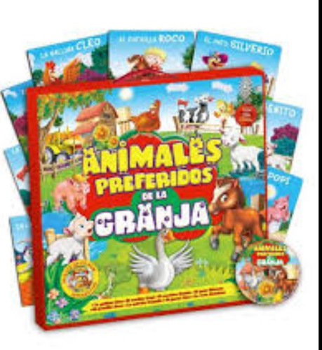 Colección Libros Animales Preferidos De La Granja 8 Tomos Cd