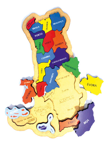 Mapa De Portugal Quebra-cabeça Educativo