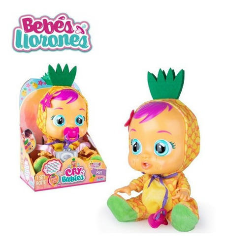Muñeca Bebe Llorones Cry Babies Tutti Frutti Pia Anana Piña