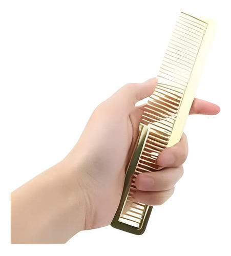 Peine de corte profesional Comb Clipper para barba, barbero, color dorado