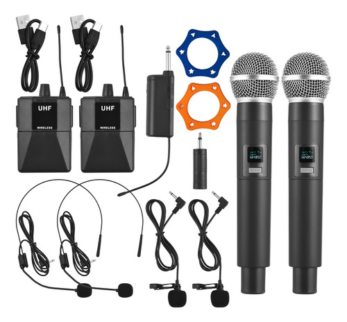 Micrófonos Inalámbricos Micrófonos Uhf Home Set Mic Portátil