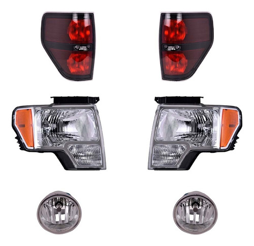 Faros + Nieblas + Calaveras 6 Pzas F-150 09 Al 11 Depo