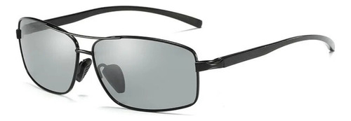 Óculos Fotocromático Masculino Escurece Sol Polarizado Uv400 Cor da armação Preto