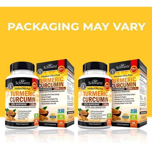 Suplemento Bioschwartz Curcuma Curcumina 1500 Mg Com Bioperi
