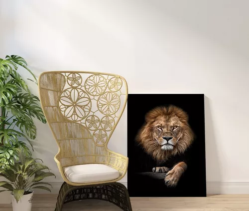 Quadro Quebra-Cabeça - Leão de Judá - 74 x 90 cm - 24 Peças