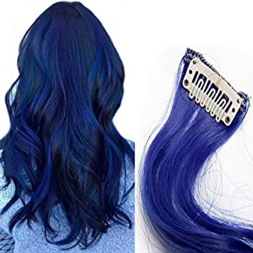 Extension De Cabello Ondulado Un Solo Clip Colores Fantasia Color Castaño