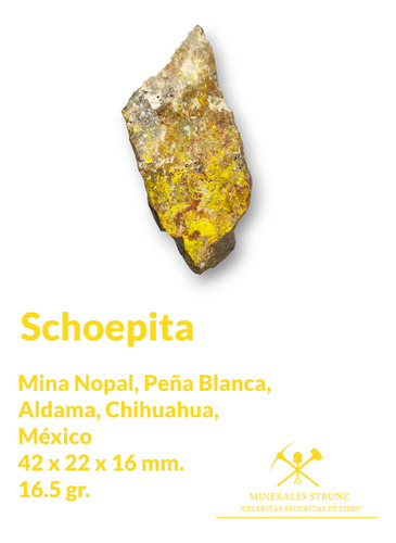 Mineral Raro Mineral Uranio Radioactivo Schoepita #2 (Usado)