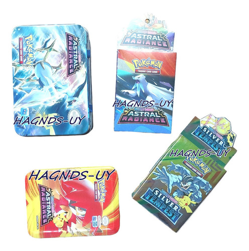 Mega Pack Cartas Pokémon Tcg Sword & Shield 2 Lata + Mazos