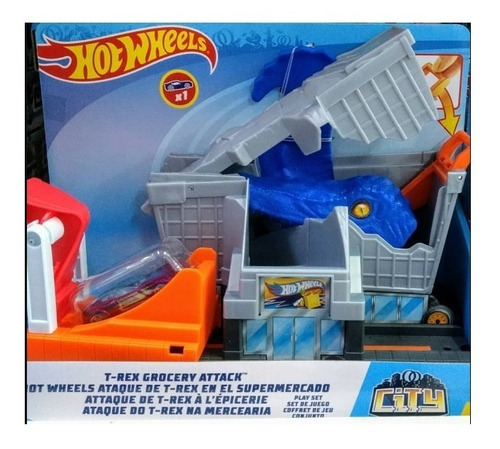 Hot Wheels City Ataque Do T-rex Na Mercearia Gbf92 - Mattel