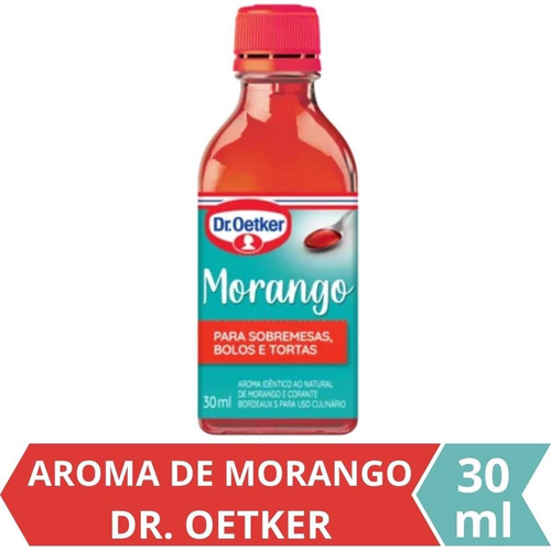 Essência Aroma De Morango Para Sobremesas Dr Oetker 30ml