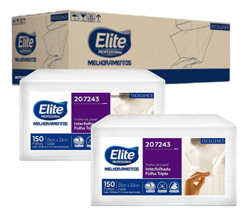 1 Dispenser Elite E Papel Interf Tripla 2 Pcts