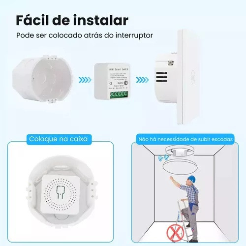 _ 5 Mini Interruptores Inteligentes Wifi Para