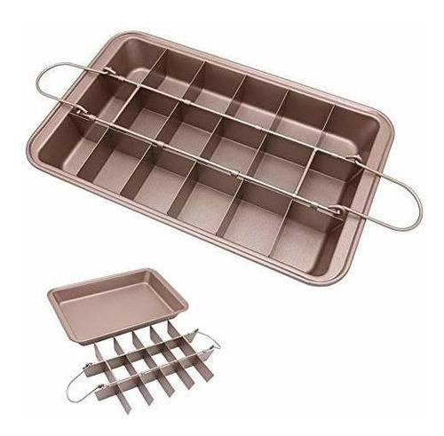Bandeja De Horno Brownie Pan Antiadherente Con Separadores A
