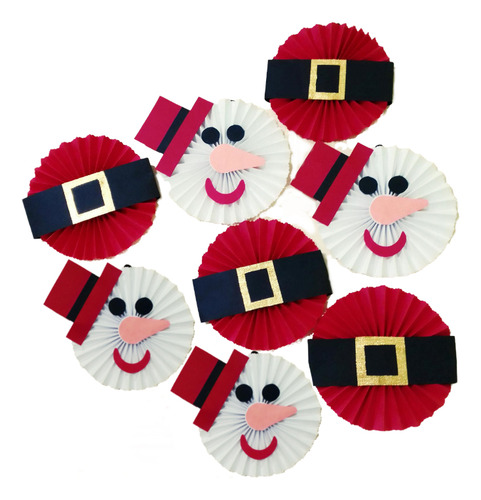 Rosetones Navideños Santa & Frosty, Ecofriendly, De Papel