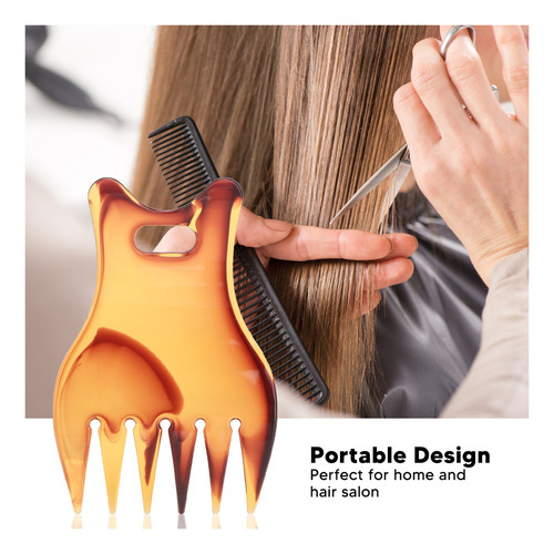 Peine Con Textura De Dientes Anchos, 3 Piezas