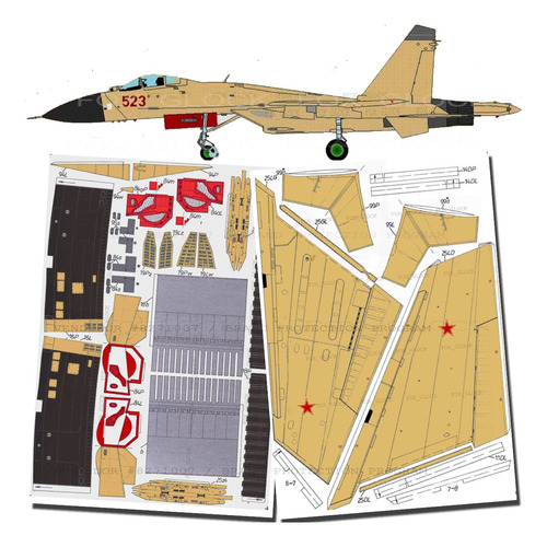 Sukhoi Su-30 Tan Escala 1.33 Papercraft