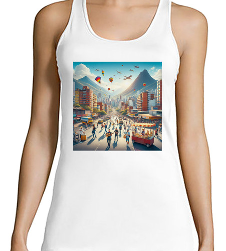 Musculosa Mujer Caracas Capital Vibrante Venezuela M2