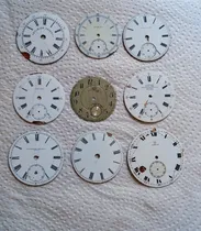 Comprar Lote De Cuadrante Esmaltadas De Antiguos Relojes De Bolsillo