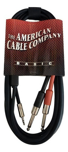 Cable Plug de 1 mini plug 3.5 macho a 2 Plug hembras American Cable YP2TS10 negro de 3m