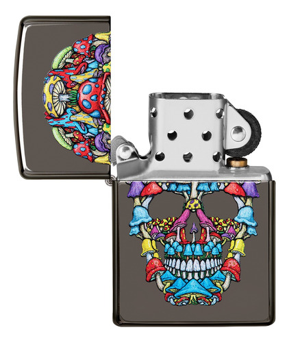 Encendedor Zippo Lighter Mushroom Skull Design