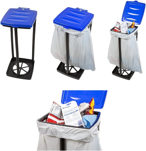 Imagen 2 de 9 de Soporte Para Bolsas De Basura De Plástico Grande Vintage