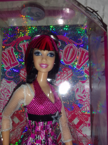 Barbie Fashion Fever Raquelle Cabello Rayado Rosa/negro (Usado)