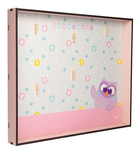 Mural con clip fotográfico, Good Night Bubu Uatt Ready, color rosa