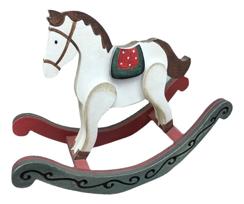 Caballo Balancín De Navidad, Adorno Navideño, Artesanía