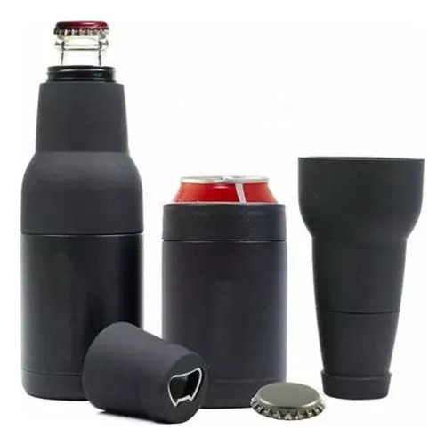 Vaso Copo Termal De Cuello Largo, 4 En 1, Porta Lata, D