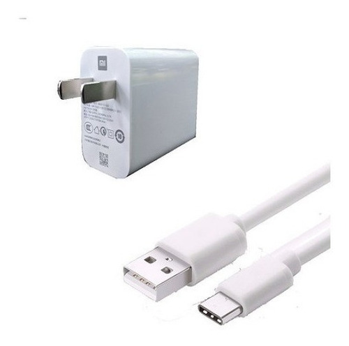 Imagen 3 de 4 de Cargador Xiaomi Tipo C 1 Puerto 5v 2.1a Carga Rápida