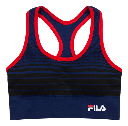 Lili Pink Top Deportivo Marca Fila Tf011 Top Negroazulprintr