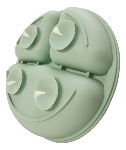 Prato Com Ventosa De Silicone Para Bebês E Criança Buba Cor Verde