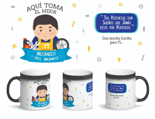 Taza Mágica Aqui Toma El Mejor Mecanico Del Mundo