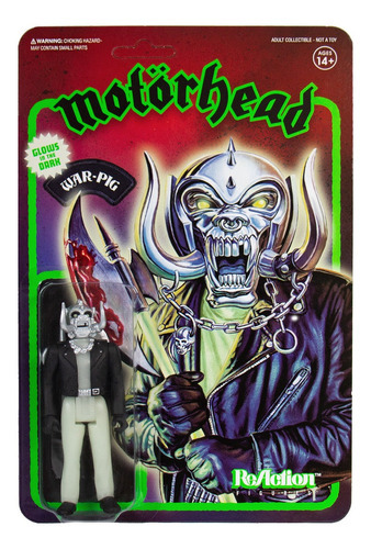 Motorhead Glows In Thr Dark Reacción Figura Warpig Super7