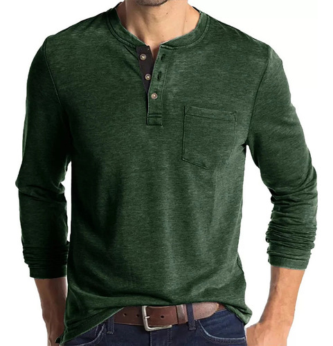 Sudadera De Hombre Con Cuello Redondo Color Liso