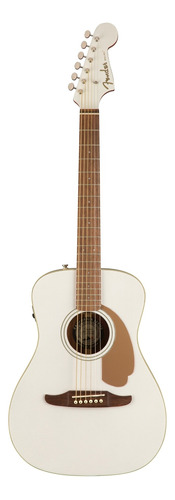 Guitarra Electroacústica Fender California Malibu Player para diestros arctic gold nogal brillante