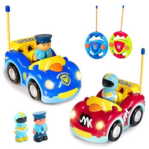 Toddler Remote Control Cars Pack Of 2 Cartoon Police Kdkcj