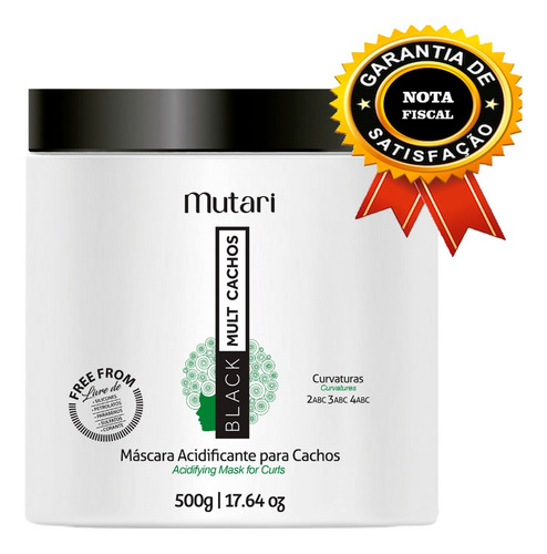 Máscara Para Cachos Mutari Black Mult Cachos 500g