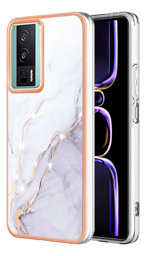 K Funda De Teléfono Marble Slim Para Xiaomi Poco F5 Pro 5g-red