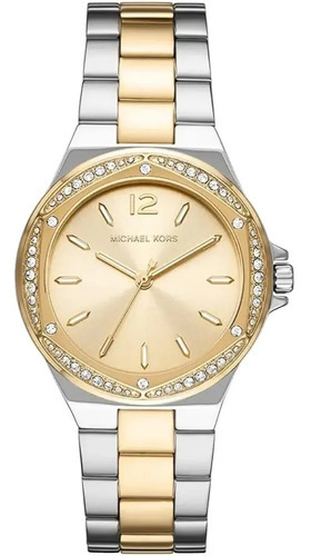 Reloj Michael Kors Lennox Mk6988 E-watch Color de la correa Plata-Dorado Color del fondo Dorado