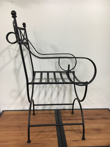 Imagen 4 de 9 de Sillon De Hierro Forjado Estilo Romano Pintura Epoxi Jardin