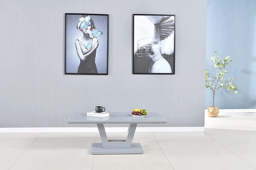 Imagen 4 de 7 de Mesa De Centro Madera Lacada 100 Cm X 60 Cm Ref Italia