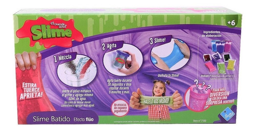 El Duende Azul Slime Flúor Glitter Para Preparar X3 Jlt 7180