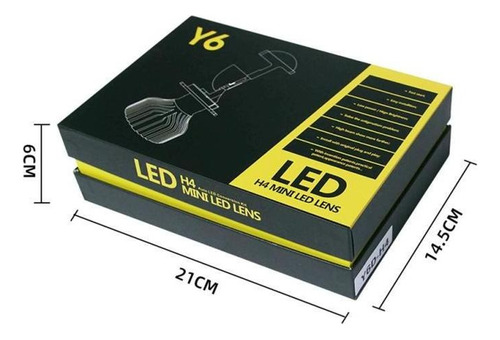 H4 Proyector Led Mini Lente Rhd Lhd 6000k Luz Automóvil 12v