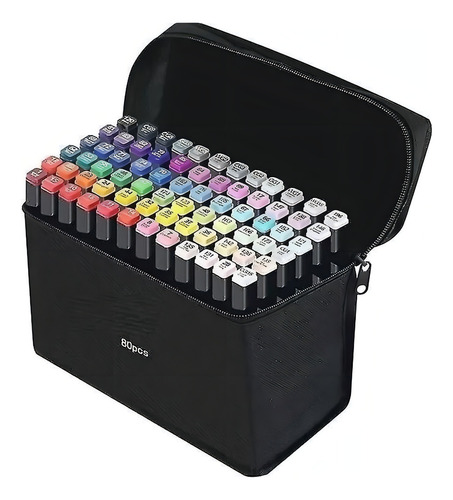 Conjunto de canetas Adkar de ponta dupla, caneta para colorir, 80 peças de lápis, edredom permanente, marcadores coloridos de ponta dupla, marcadores de álcool Adkarshop