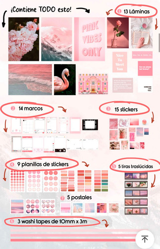 Kit Diario Creativo Journaling Scrapbook Álbum De Recortes